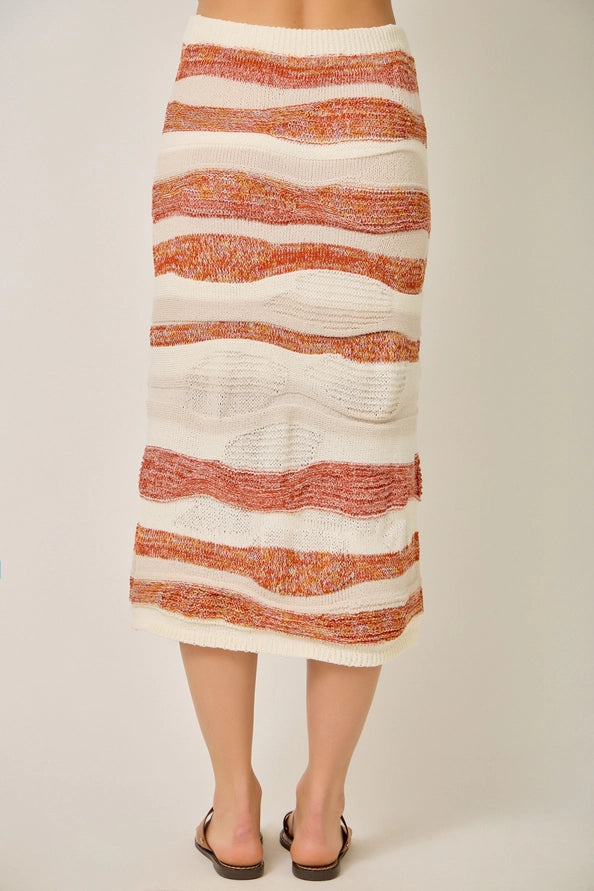 Multi-Stripe Sweater Skirt
