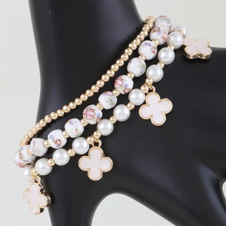 Multi Stone Love Beaded Bracelet
