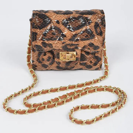 Quilted Leo Crossbody Wallet