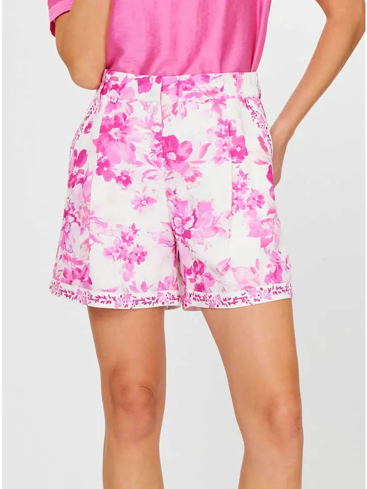Dressy Lined Floral Shorts