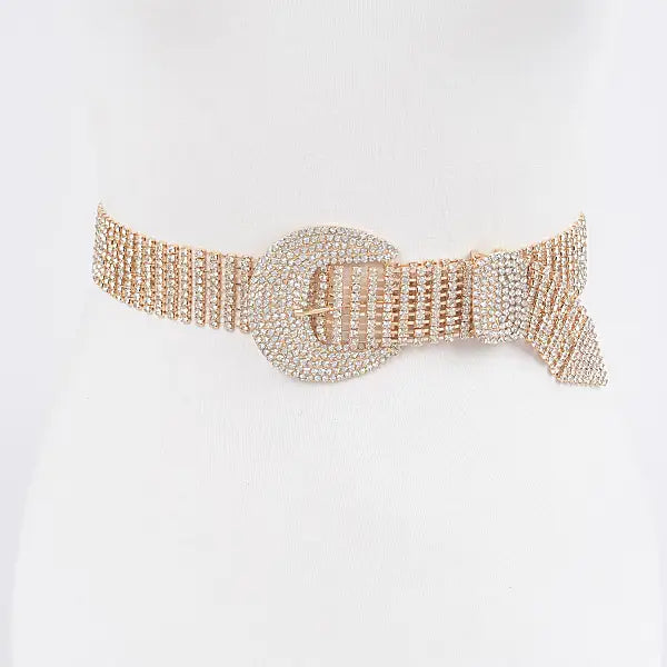 Rhinestone Wide Belt