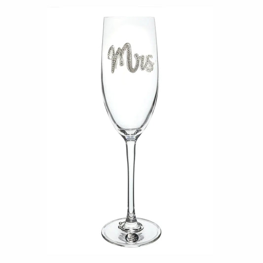 Mr & Mrs Stemmed Champagne Glasses (set)