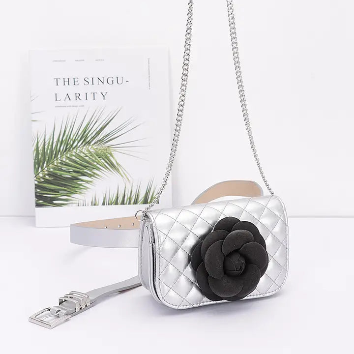 Faux Leather Quilted Belt Bag/Shoulder Bag