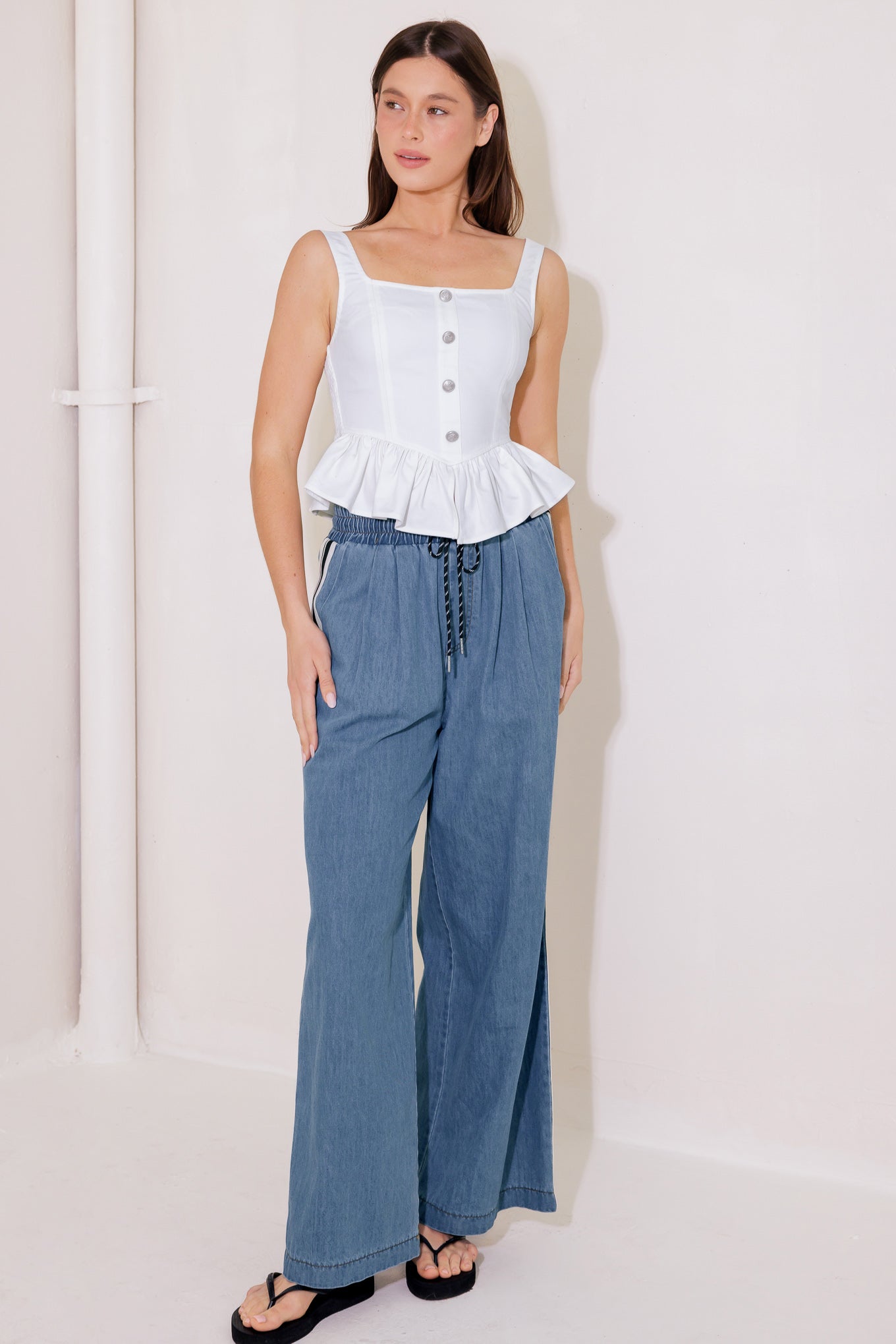 Ruffled Peplum Top