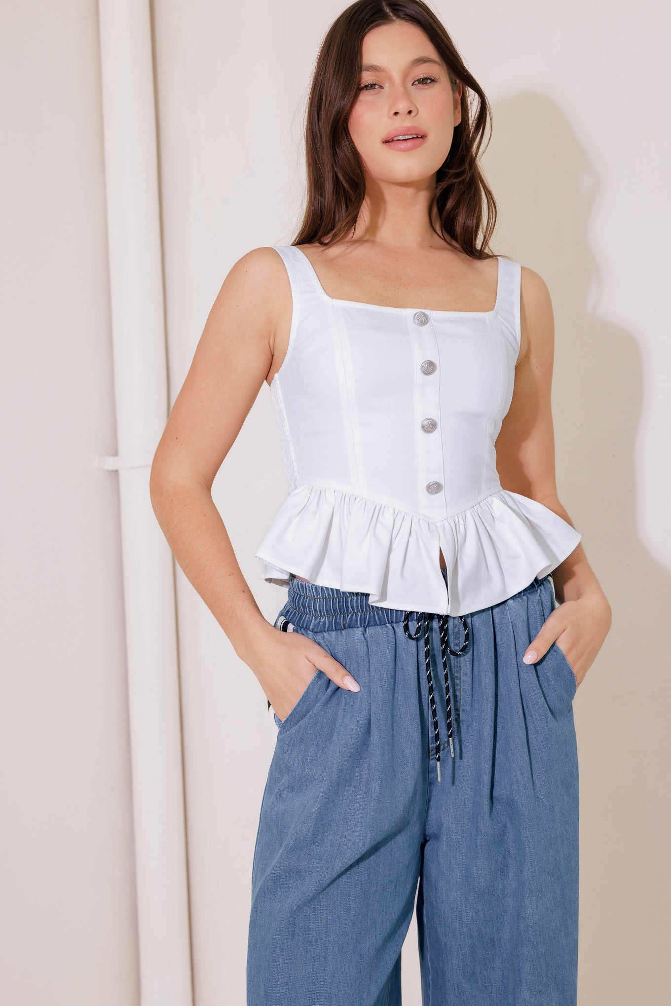 Ruffled Peplum Top