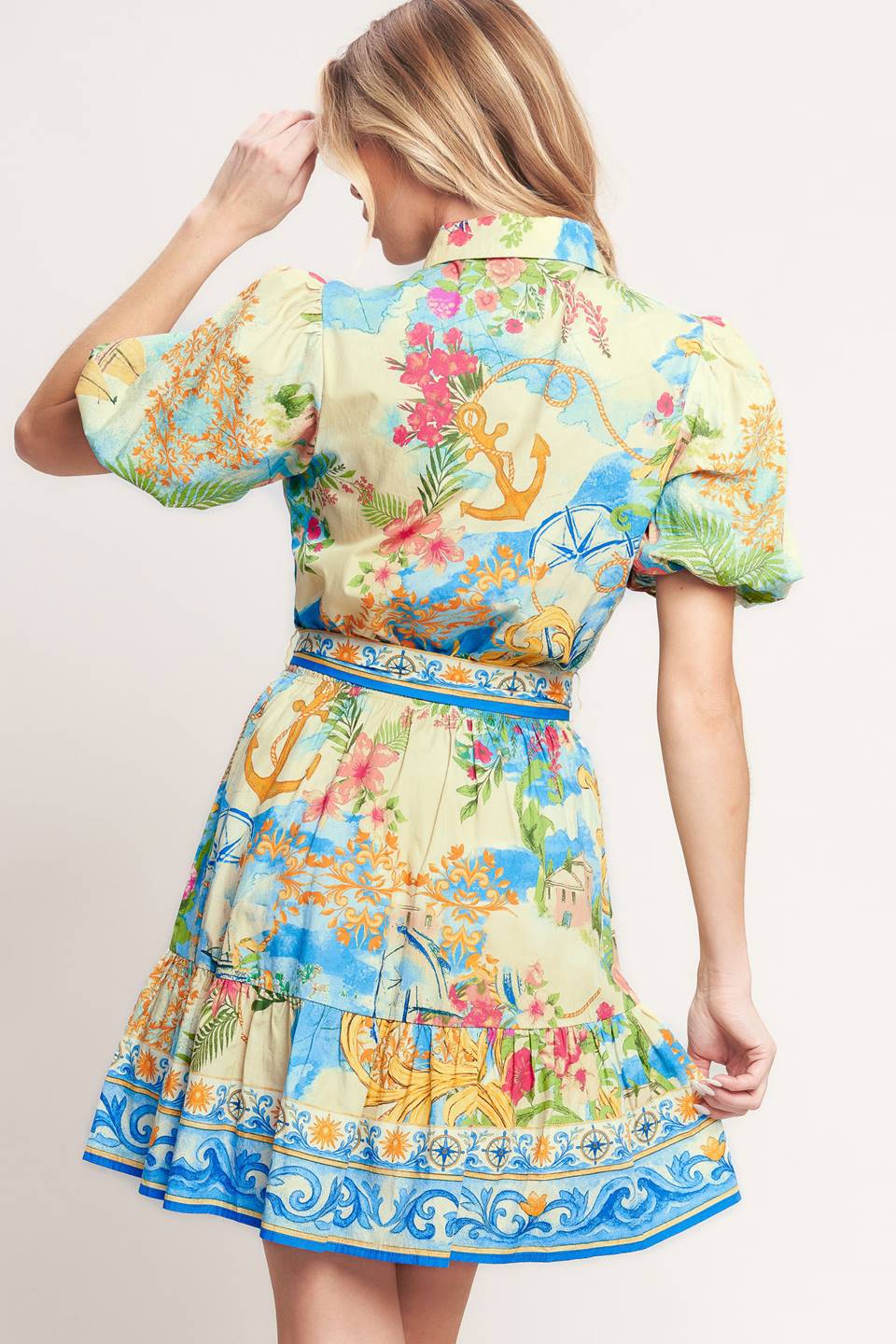 Printed Woven Mini Dress