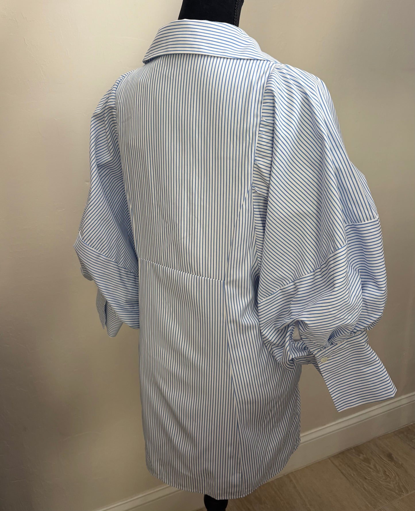 Blue Striped Shirt Dress