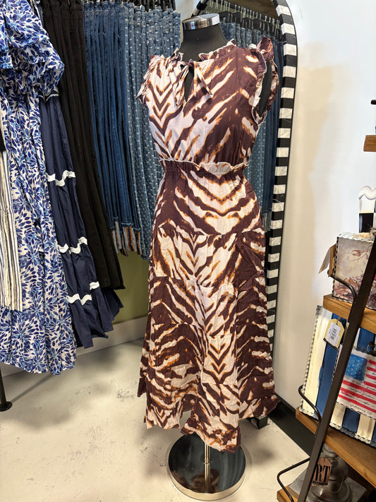 Ab Print Ruffle Slv Dress