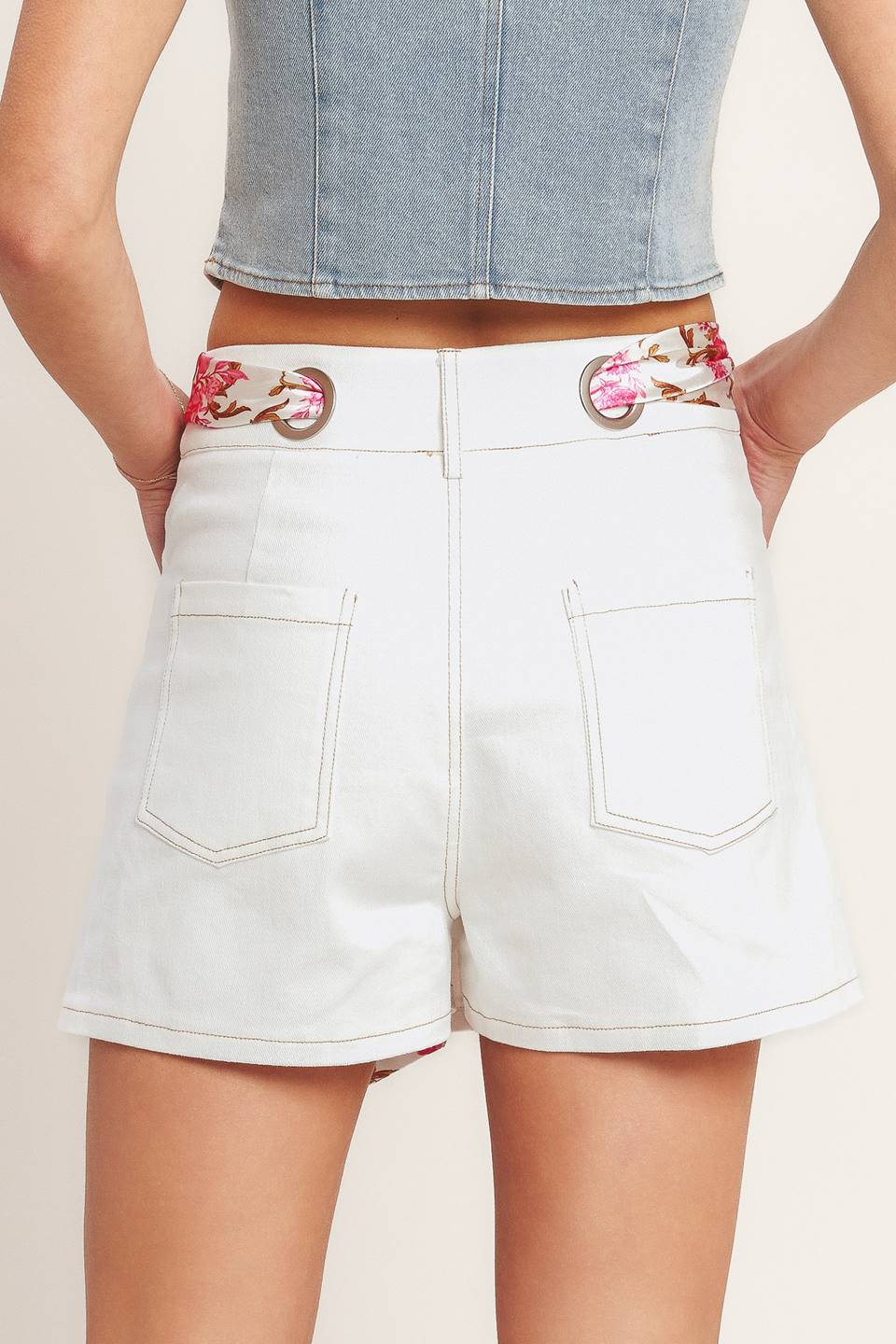 Woven Denim Skort