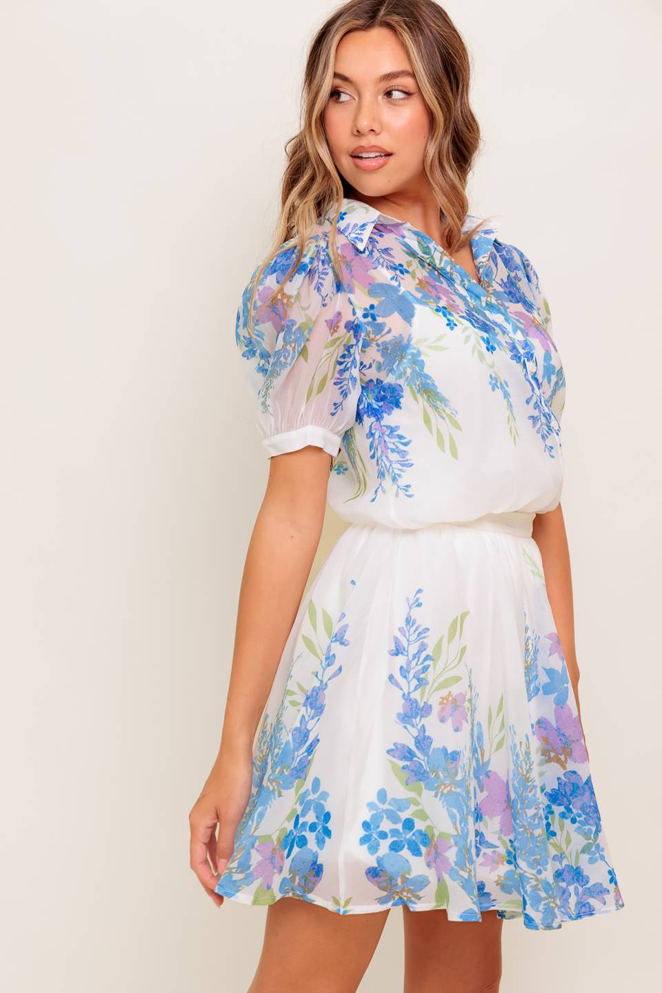 Floral Woven Top w Cami