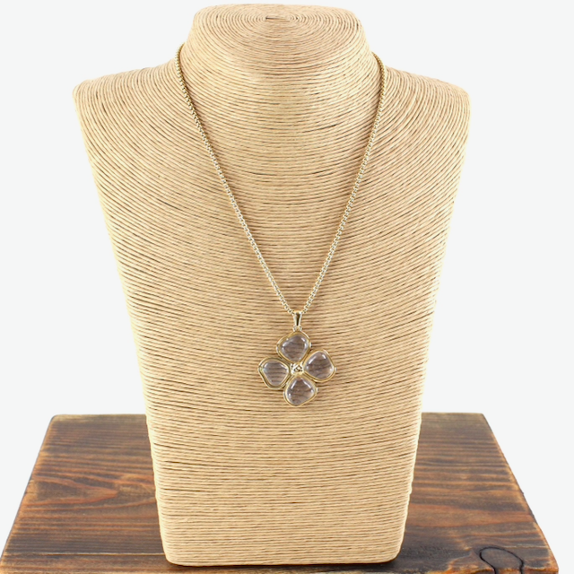 Transparent Clover Necklace