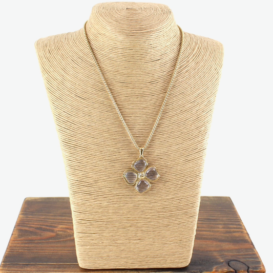 Transparent Clover Necklace
