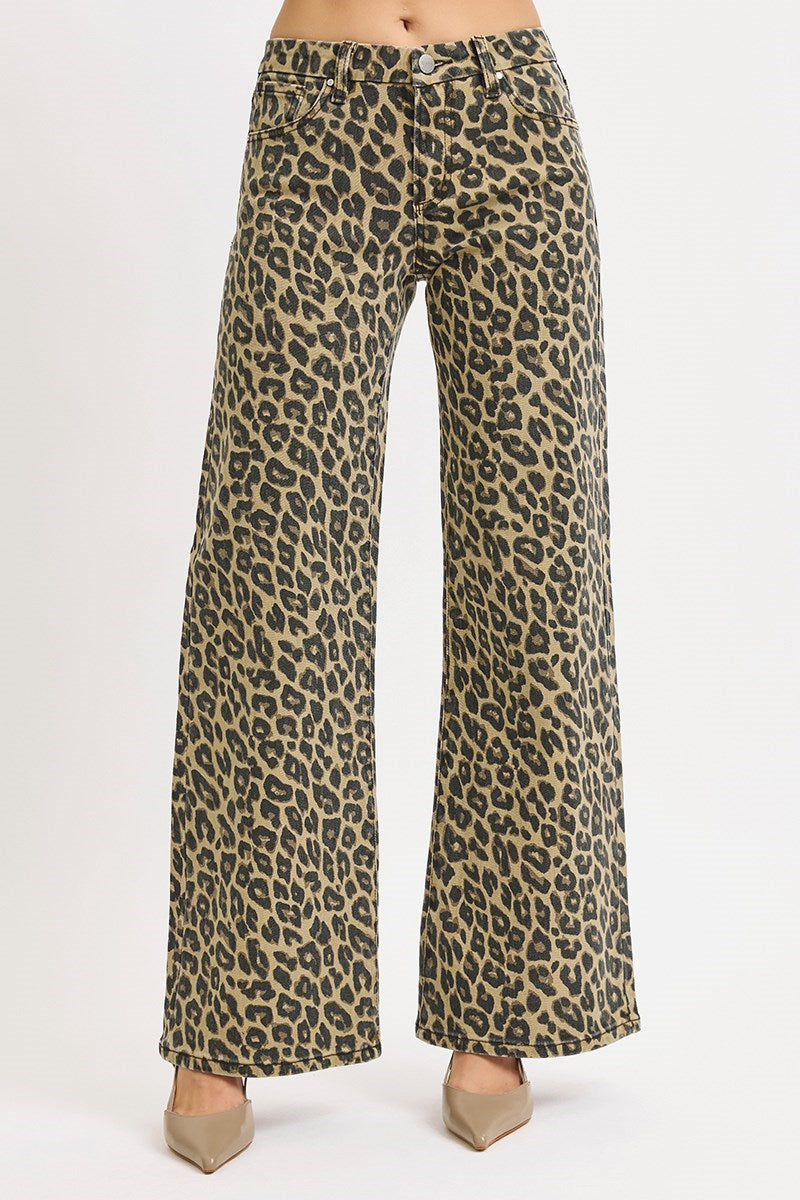 Slouchy Ankle Barrel Pants in Leopard