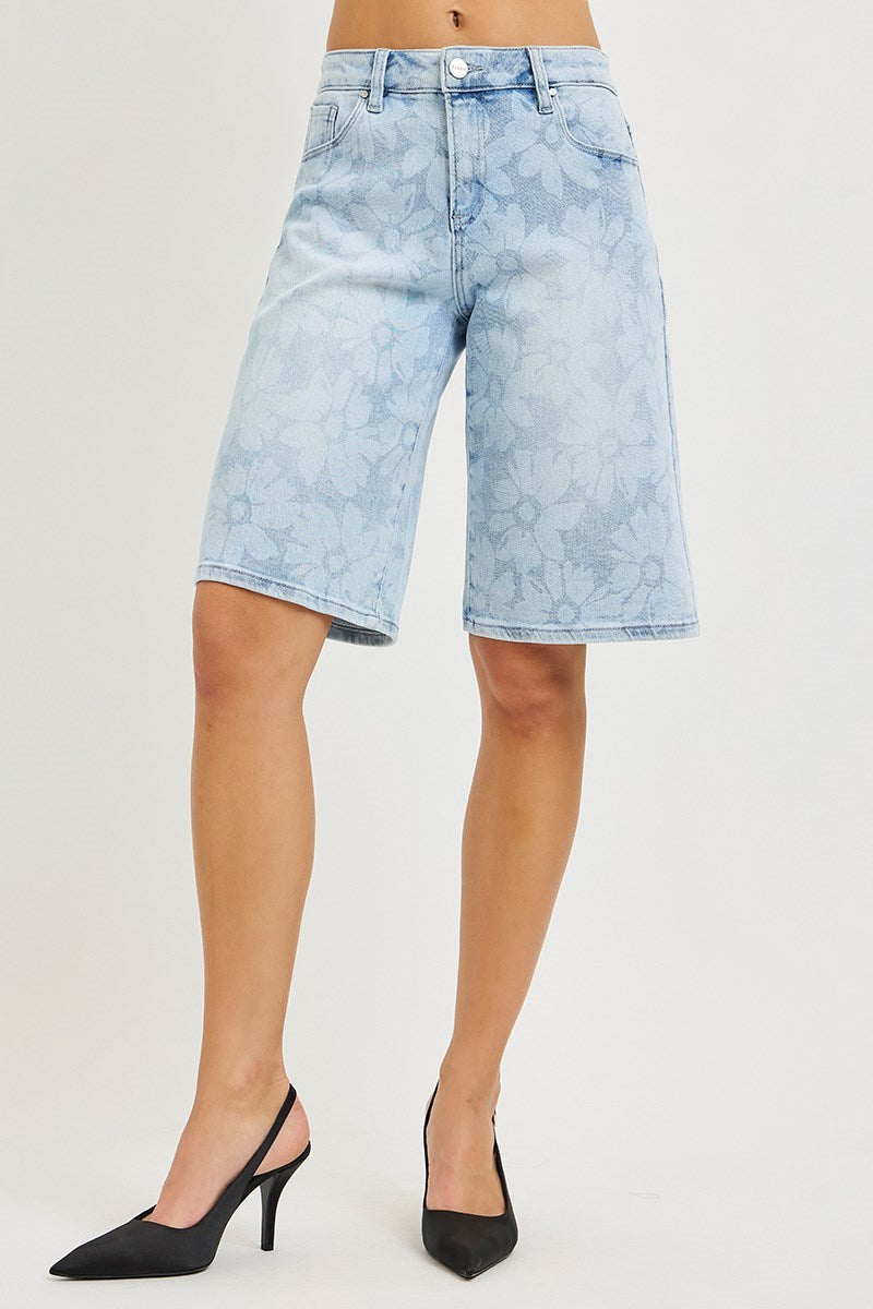 Slouch Bermuda in Floral Print