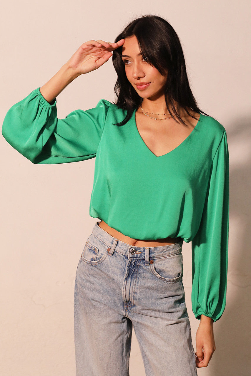 Long Sleeve Crop Top - 4 Designs