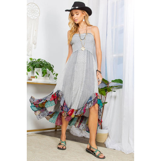 Smocked Bliss Boho Mid-Length Dress