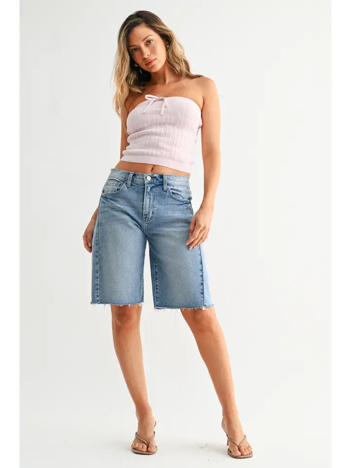 Barrel Jean Shorts
