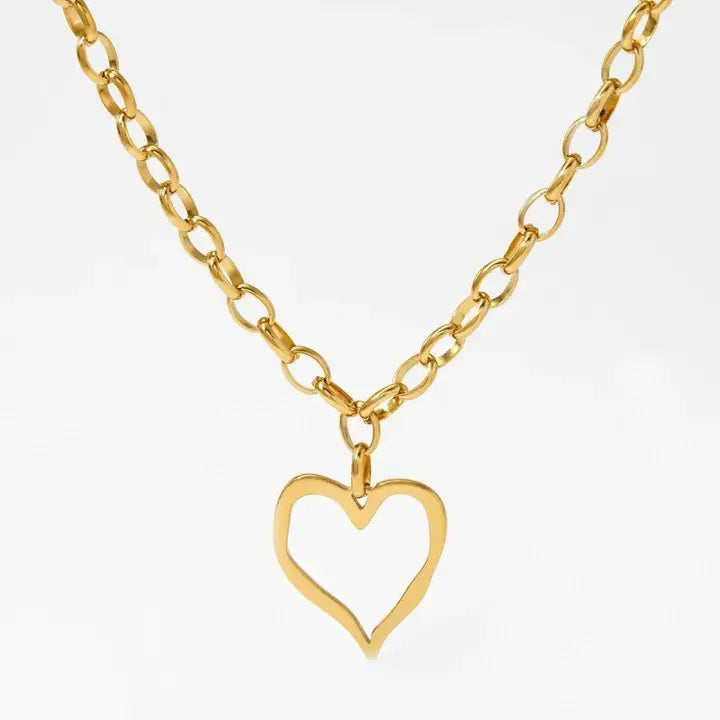 Cutout Heart Necklace