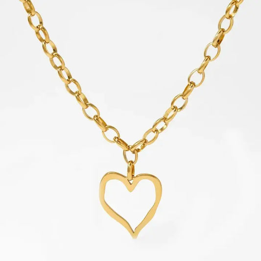 Cutout Heart Necklace