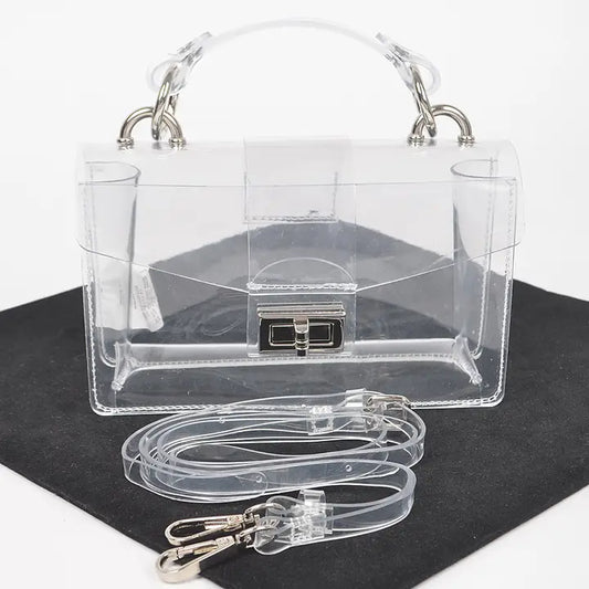 Transparent Top Handle Shoulder Bag