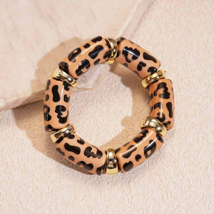 Acrylic Leopard Bracelet