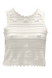Scallop Edge Top with Tassel Trim