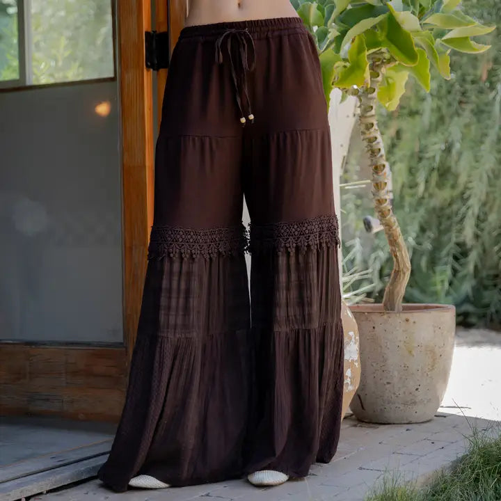Boho Lace Palazzo Pants
