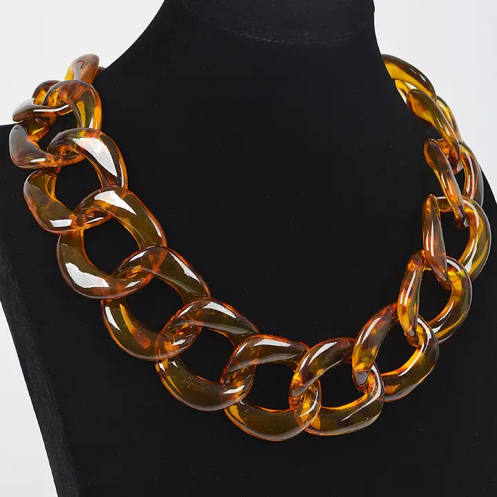 Acrylic Tortoise Chain Necklace