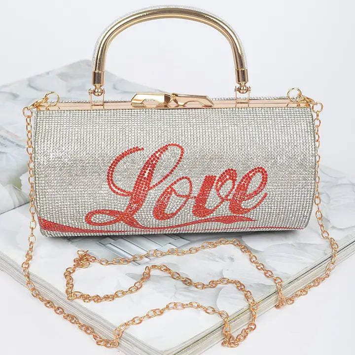 Rhinestone Love Party Clutch