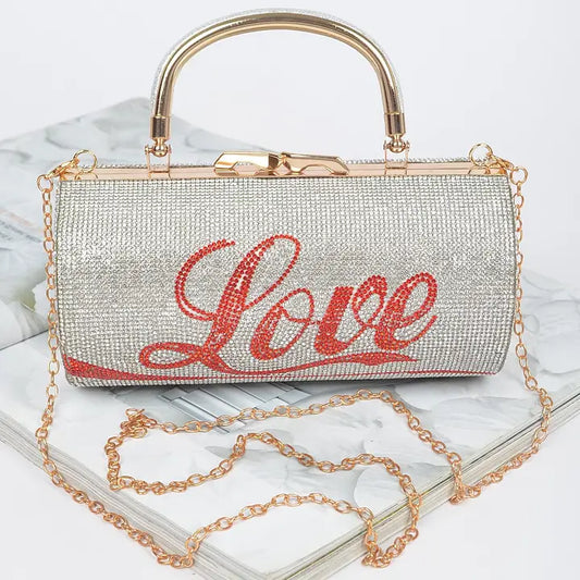 Rhinestone Love Party Clutch