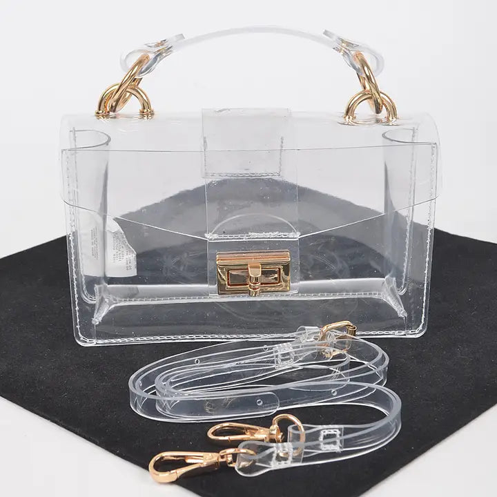 Transparent Top Handle Shoulder Bag