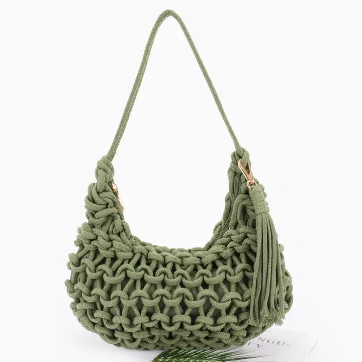 Handmade Braided Cotton Shoulder Bag