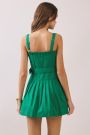 Pleated Bodice Mini Dress