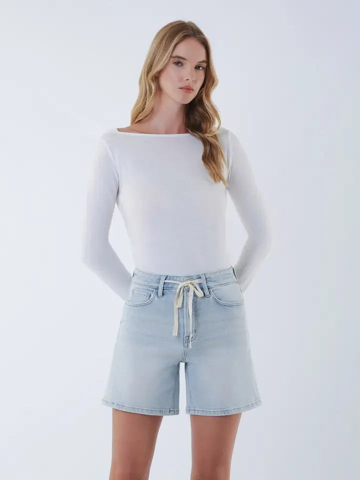 High Rise Midi Shorts