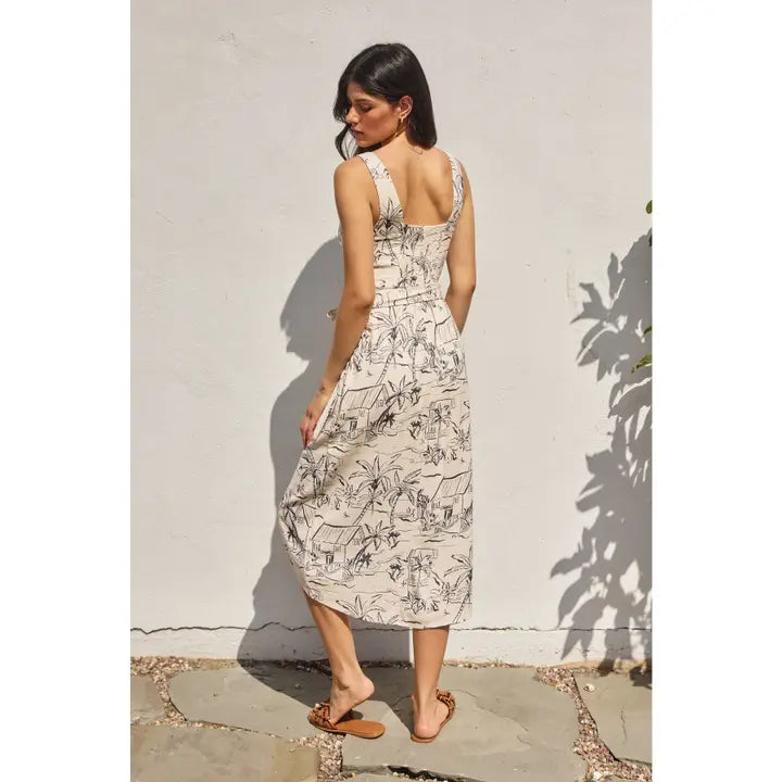 Tulip Hem Midi Wrap Dress