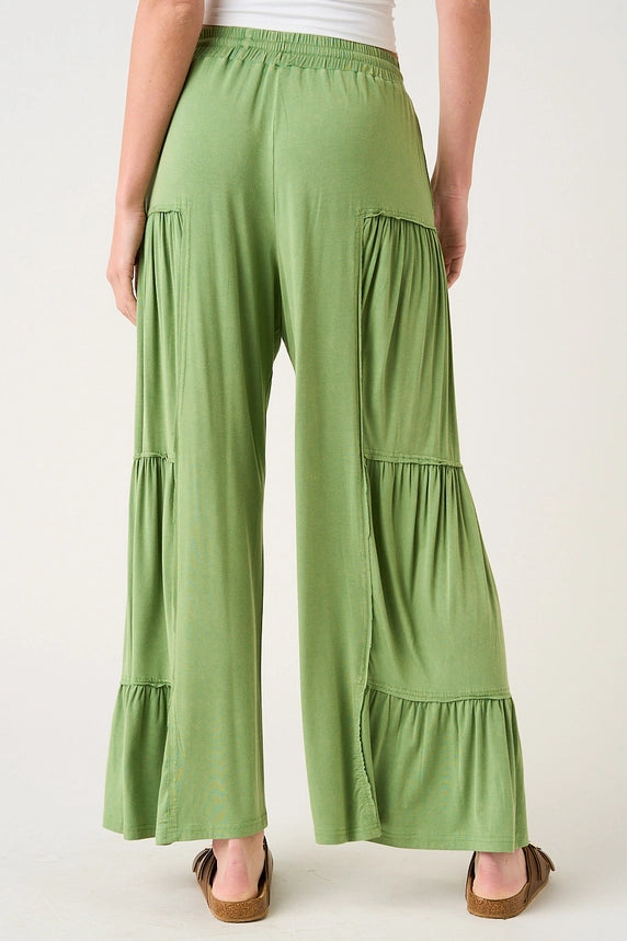 Tiered Mineral Wash Pants