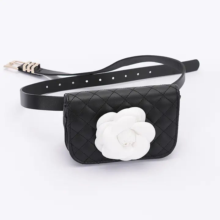 Faux Leather Quilted Belt Bag/Shoulder Bag