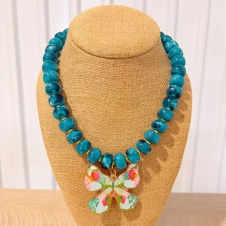 Butterfly Beaded Necklace