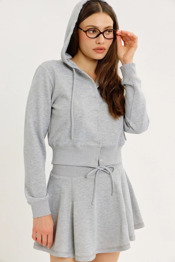 Cropped Terry Hoodie