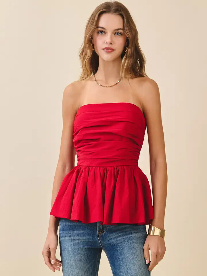 Strapless Cinch Back Top