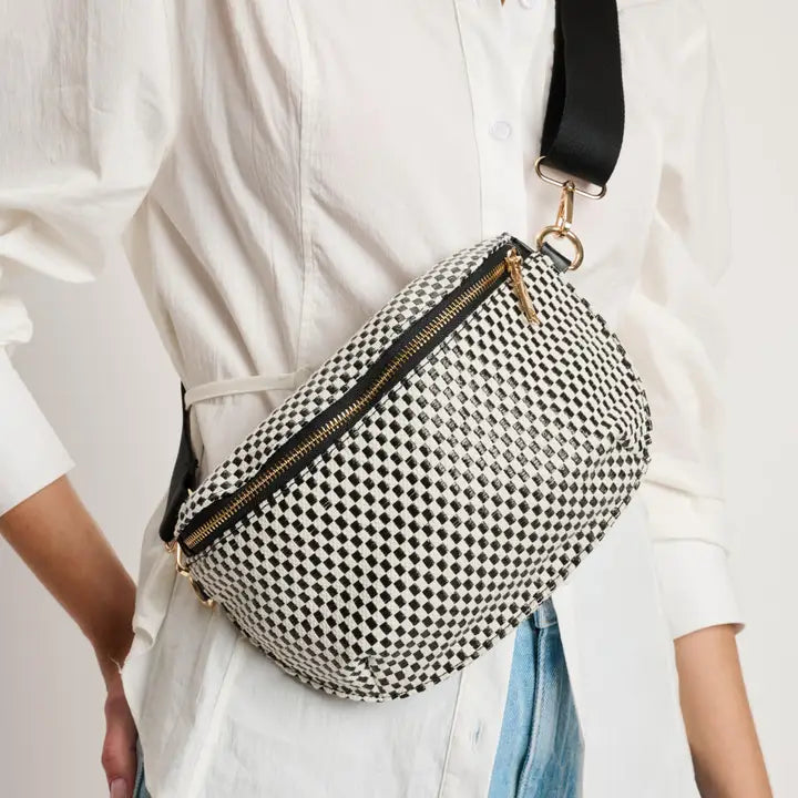 Gizelle Small Checker Belt Bag