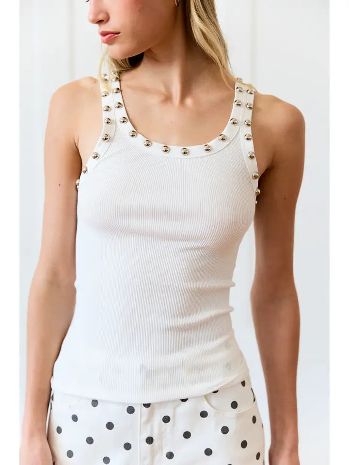 Studded Detailed Tank Top