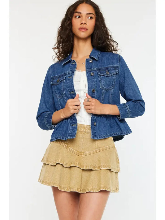 Peplum Denim Jacket