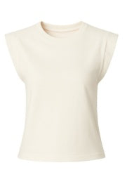Cap Sleeve Crew Neck Top