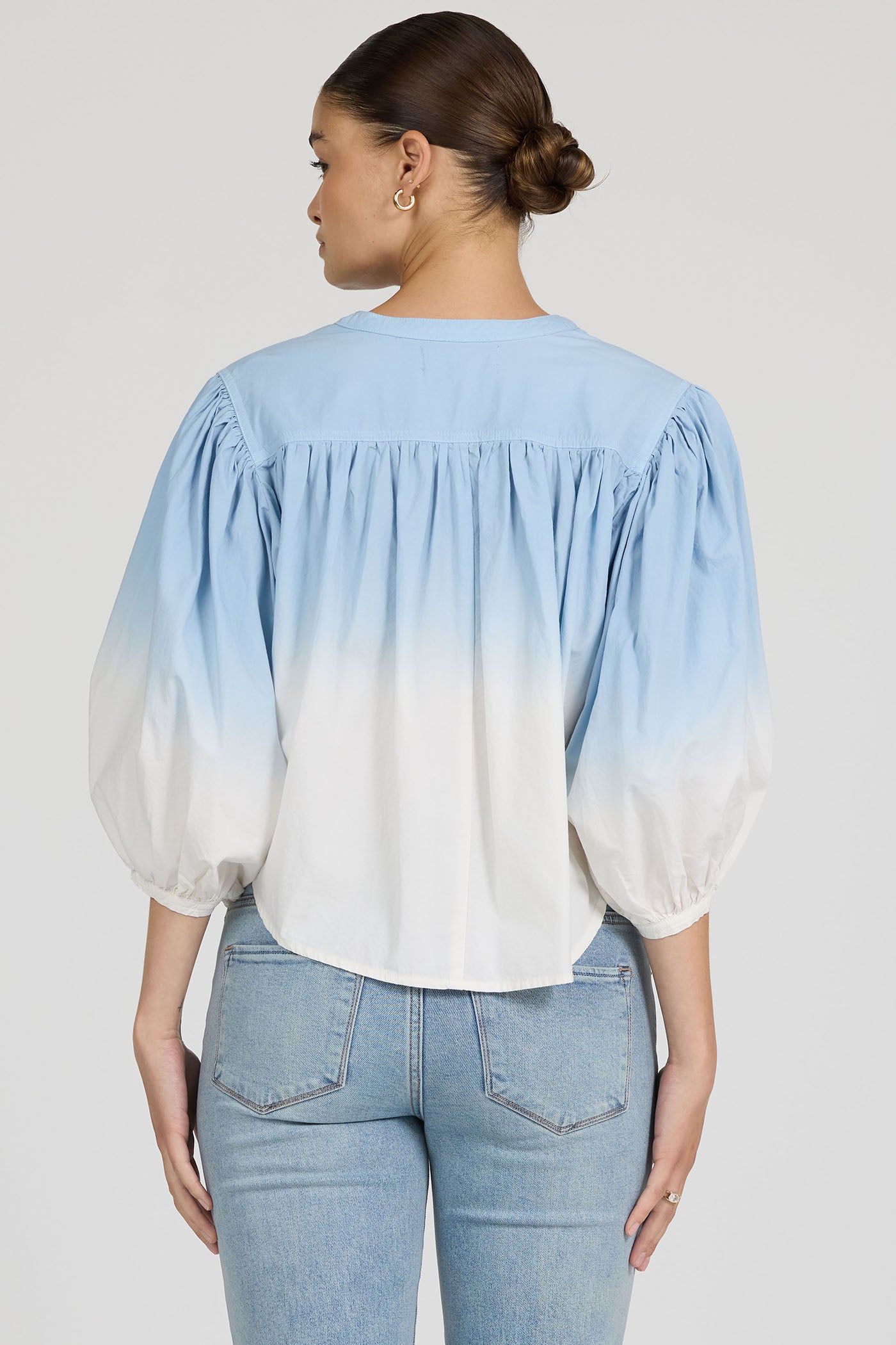 Ombre Wash 3/4 Sleeve Blouse